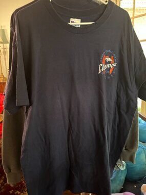 Pro Player Denver Broncos Super Bowl XXXII Champs Navy Tee XL